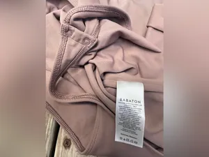Aritzia Babaton long sleeve Light Mocha bodysuit Size L thumbnail 6