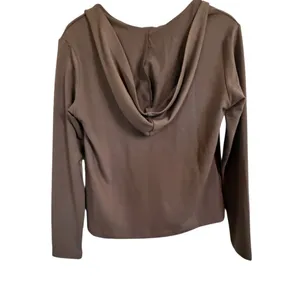 TS by Thrive NWT Taupe Women's V Neck Hoodie Size Small thumbnail 7