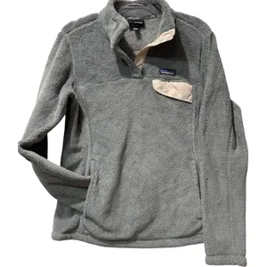 PATAGONIA Fleece Gray Thermal Pullover Snap-T Jacket Women's Large thumbnail 1