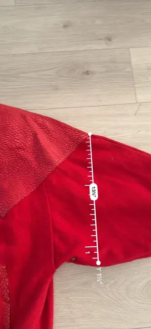 80’s Style Women’s Vintage Red Suede Leather Bomber Jacket Size Large thumbnail 8