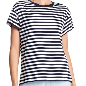 Derek Lam 10 Crosby Asymmetrical Stripe Tee Shirt thumbnail 1