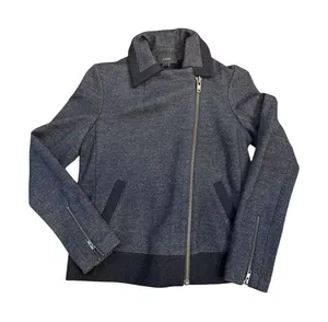 J Crew Jacket‎ Wool Blend Full Zip Career Work Office Women Sz 2 Gray thumbnail 1