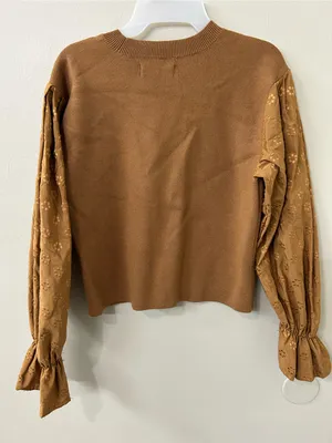 By Anthropologie Puff-Sleeve Sweater Sz XS thumbnail 7