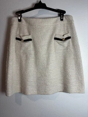 Preston & York Tweed Mini Skirt with Faux Pocket Details - Size M thumbnail 4