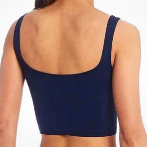 Free People Intimately Smooth Scoop Neck Crop Tank in Navy Sz XS/S NWT $20R thumbnail 5