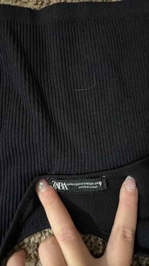 ZARA Ribbed Crop Top Cut-Out thumbnail 2