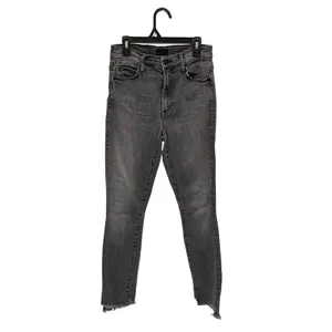 MOTHER The Zip Stunner Two Step Fray Jeans Womens 27 Grey Edgy Skinny High Rise thumbnail 3