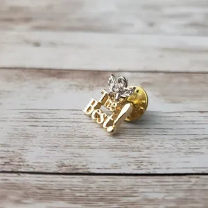 Gold Tone Angel "The Best!" Pin / Brooch thumbnail 2