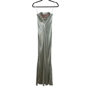 Stone Cold Fox X Revolve NEW NWOT Mikayla Strapless Maxi Gown In Sage Green thumbnail 7
