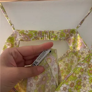 Zara floral print midi slip dress thumbnail 4