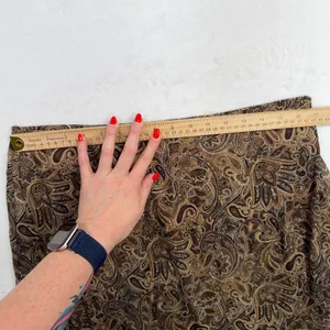 Emma James Vintage Y2K Large Maxi Skirt Brown Paisley Mesh Boho Earthy Natural Academia thumbnail 8