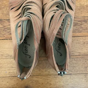 Free People Lost Valley Strappy Italian Leather Ankle Boot in Tan Sz 38/7.5 thumbnail 6