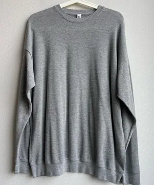 Alo Yoga Soho Oversized Crewneck Pullover Sweatshirt Women's Size Small Gray thumbnail 1
