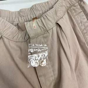 FREE PEOPLE After Love Roll Cuff Wide Leg Pants in Sandshell Size Medium thumbnail 7