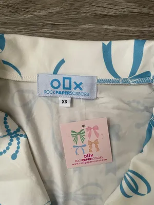 NWT Blue bow pajama set size xs thumbnail 4