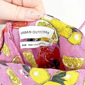 Urban Outfitters Colette Fruity Linen Blend Mini Dress M Pink thumbnail 5