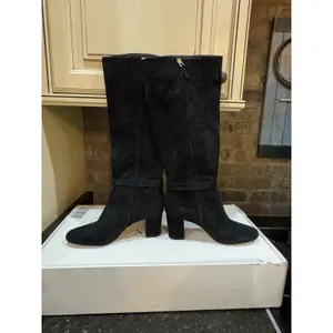 the Lauren Ralph Lauren Kellie Suede Tall Boots in black Size 8 Riding thumbnail 4