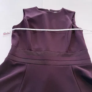 NWT Calvin Klein Purple Mesh Illusion Hem‎ Fit Flare Stretch Sleeveless Dress 6 thumbnail 11