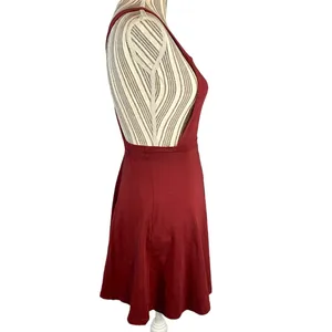 ASOS Maroon Sleeveless Crisscross Opened Back Mini Dress Women Sz 4 thumbnail 6