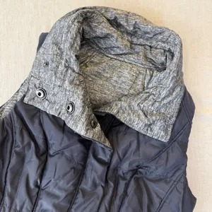 Zella Reversible Quilted Puffer Vest Navy Blue Grey‎ Space Dye Womens Small thumbnail 12