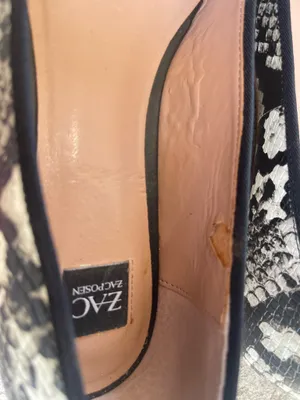 Zac Posen Vonte Black Snake Buckle Flats size 8 thumbnail 7