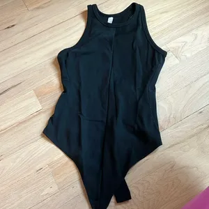NWOT Athleta black ribbed bodysuit size small thumbnail 2