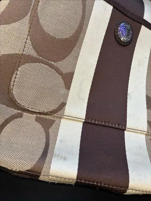 Coach Hampton Signature Weekender Striped Jacquard Canvas Shoulder Crossbody thumbnail 7