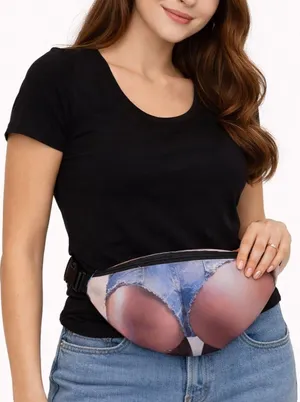 Source Unknown Adjustable Zipper Funny Women's Fanny Pack Waist Purse thumbnail 1