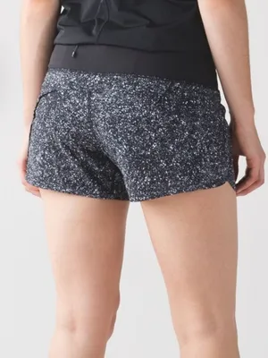 Lululemon Speckled Athletic Shorts - Size 4 - Black/White thumbnail 1