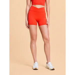 Blogilates spicy orange High-Waist Biker Shorts w/ Pockets Women’s S thumbnail 3