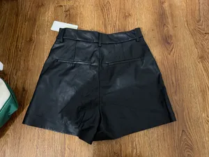 American Threads Leather Shorts Black thumbnail 2