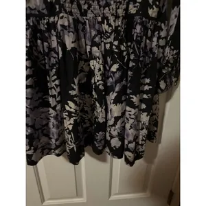 By Anthropologie Corset Mini Dress Black Motif Floral Button Front Size‎ 14 NEW thumbnail 11