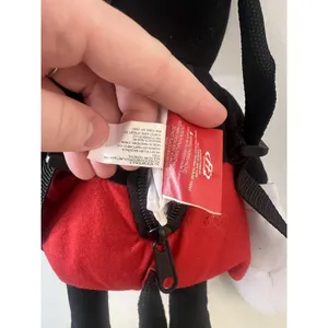 Disney Mickey Mouse Plush Mini Backpack Bag Kids Toddler Black Red Zipper Straps thumbnail 7