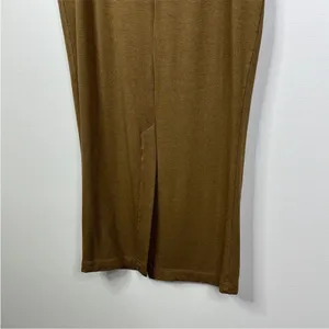 Bryn Walker Tan Long Pencil Skirt French Terry M Nickolas Brown thumbnail 4