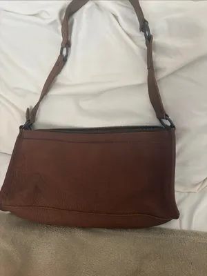Real leather STS Ranchwear Brown Leather Shoulder Bag with Leopard Panel thumbnail 3