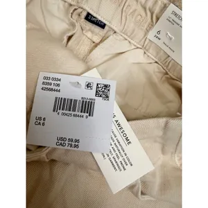 American Eagle Womens 11 Trouser Short High Rise Stretch Tan Cream 6 28W NEW thumbnail 4