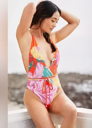 Maaji Camellia Reversible One-Piece Swimsuit, Size Large, $169 thumbnail 2