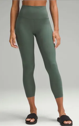 Lululemon Align High-Rise Pant 25" Dark Forest Sage Green Size 2 thumbnail 1