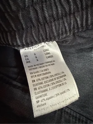 American Eagle Women Stretch Cargo Straight Pants Blue Gray Size 6 Long Tall thumbnail 11