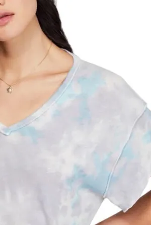 Free People All Mine Tie Dye Tee Shirt V-Neck Women's Size Small NWT New thumbnail 5