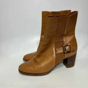 Cole Haan caramel leather pull on boots‎ size 6.5 thumbnail 4