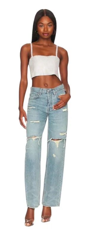 OW Collection Gloria Top in Silver Fox Size XS thumbnail 1