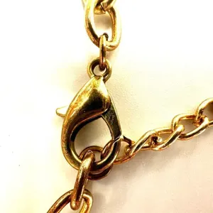 Gold tone rhinestone link necklace thumbnail 9