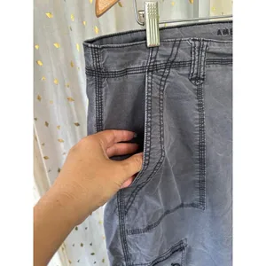 American Eagle Women's Faded Baggy Jogger Wide Leg Cargo Parachute Pants 18 thumbnail 4