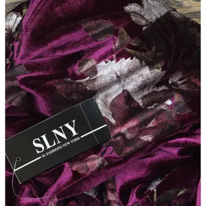 NWT SLNY Womens Short Embellished Sheath Velvet Dress Magenta Velvet Purple 12 thumbnail 5