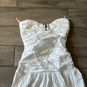 Mango White Strapless Sweetheart Sundress thumbnail 3