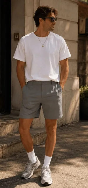 90 Degrees by Reflex Men’s Gray 9” Performance Shorts XL thumbnail 1