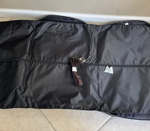 Brown Faux Leather Suit Bag thumbnail 5