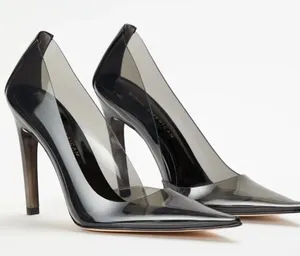 NEW Good American CINDER-F*CKING-RELLA PUMP Light Smoke thumbnail 1