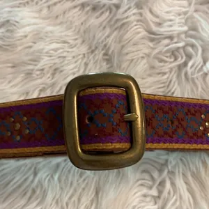 Lucky Brand Brown and Purple Embroidered Belt size S (30) excellent condition thumbnail 6